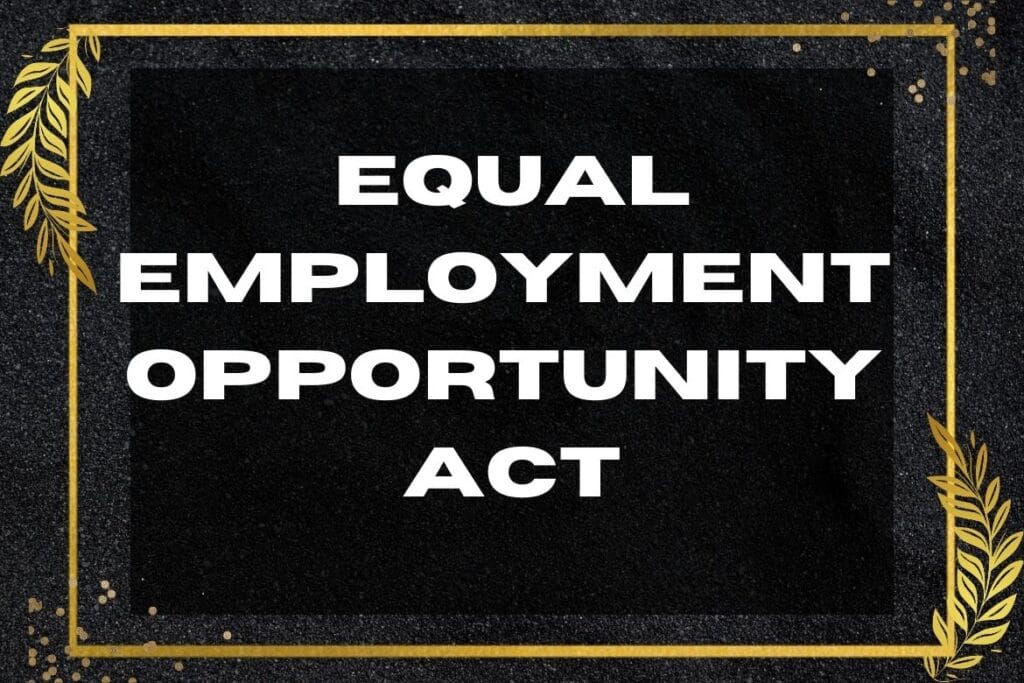 equal employment opportunity act